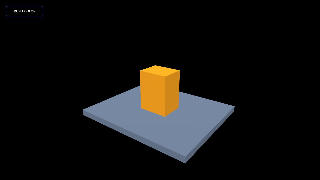 点击后 · 变为橙色:点击设备触发 Graph 变色动作;点击 Reset color 可恢复蓝色。
